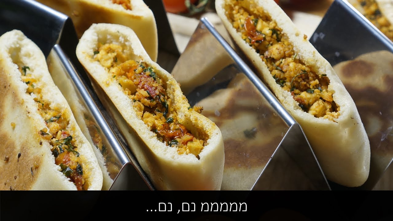 עראייס (פיתה מטוגנת במילוי טופו)